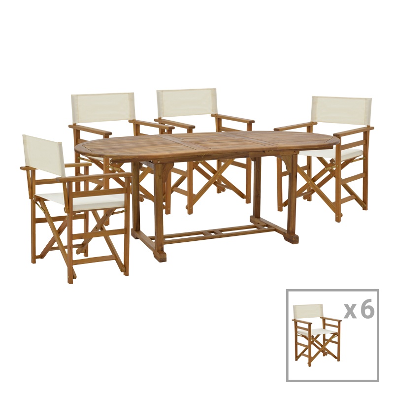 Set 7 buc masă și scaune de grădină Bistrual-Sopho Maro 150x100x75 cm