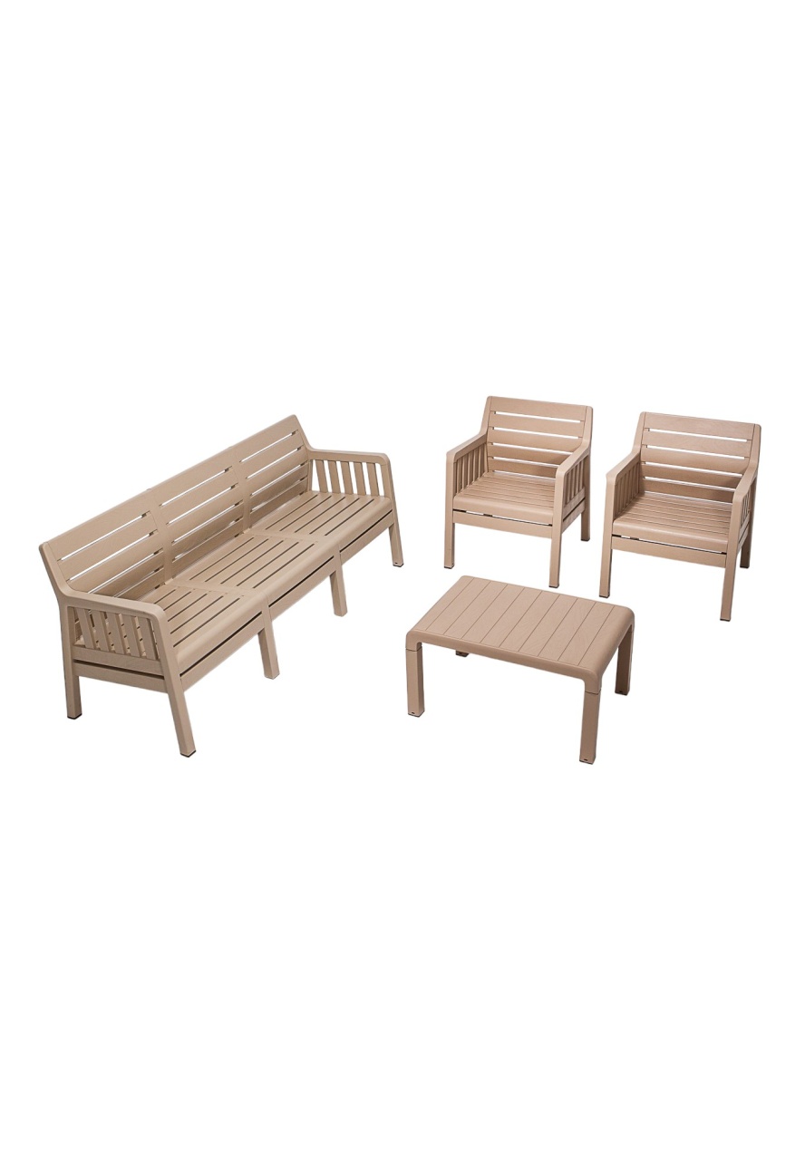 Set de gradina Lara 311S Cappuccino 190x79x65 cm