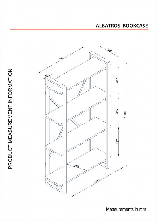 Biblioteca Albatros - Walnut