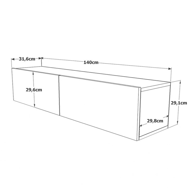 Comoda TV Dello Stejar 140x31.5x29.5 cm