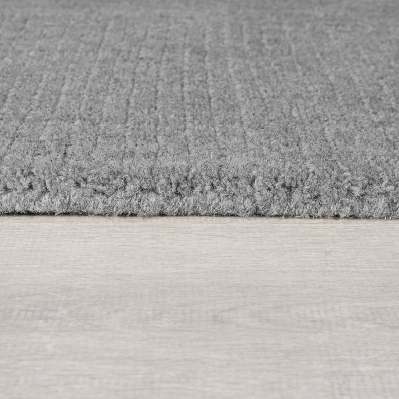 Covor Textured Wool Border GREY MARL 200X290 cm, Flair Rugs