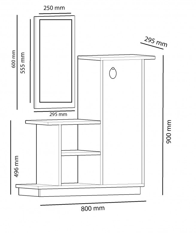 Cuier Hol Asia Oak-Antracit