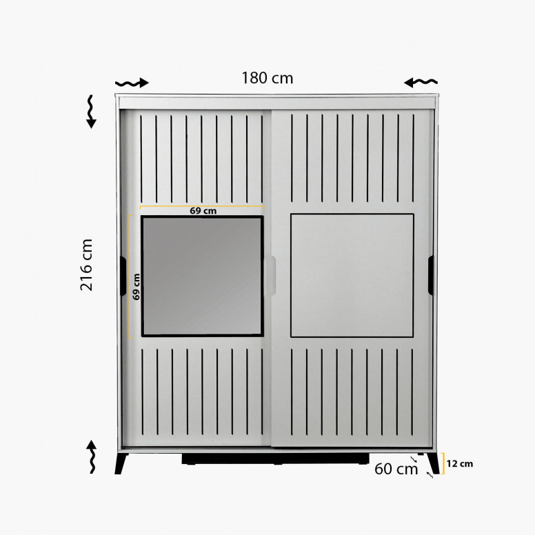 Dulap Pasific Home Fuga - 180 Meşe Dolap