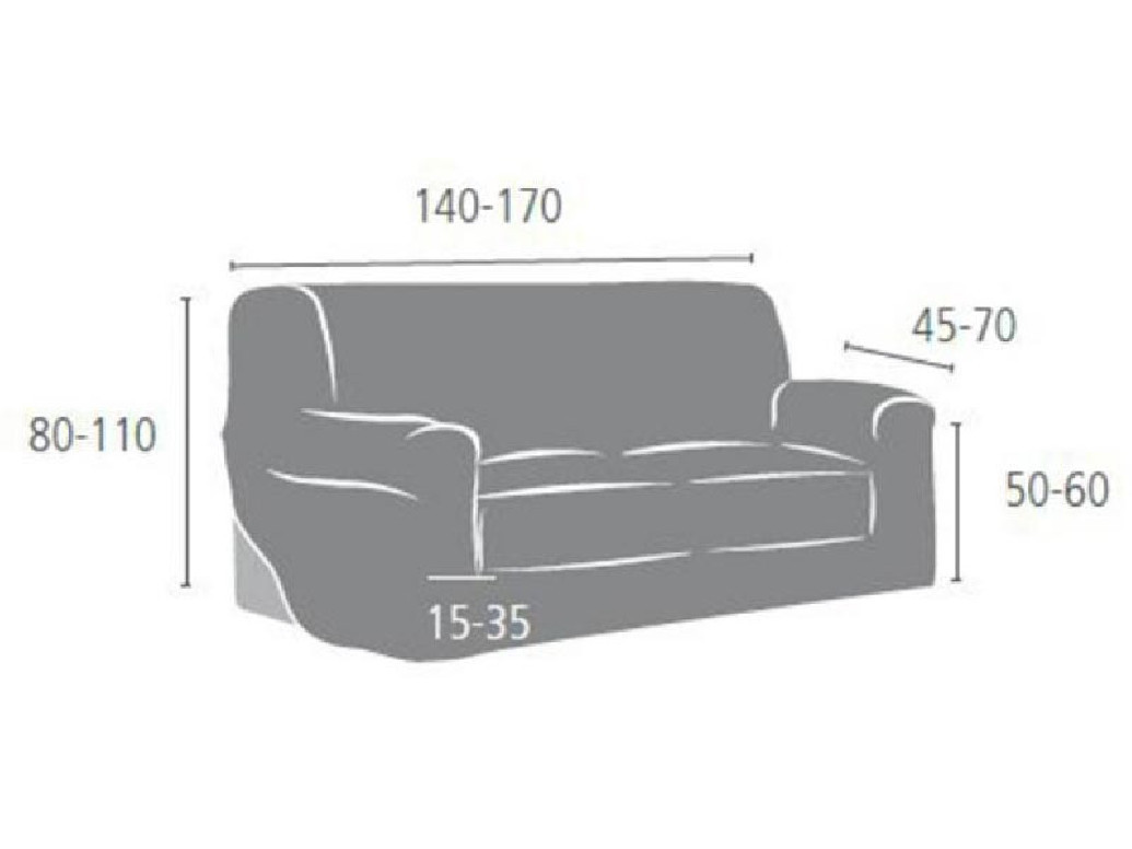 Husa Canapea cu Elastic, Sucre C06, 140-170 cm