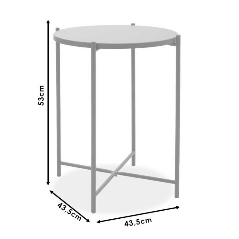 Masuta Auxiliara Lima Antracit 43.5x43.5x53 cm