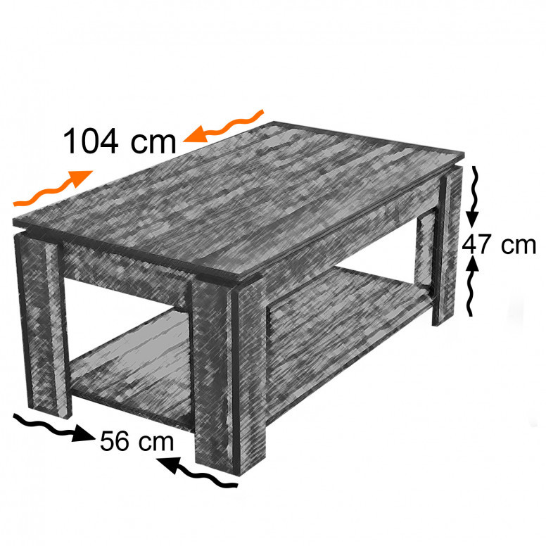 Masuta de Cafea Shelf - Light Oak