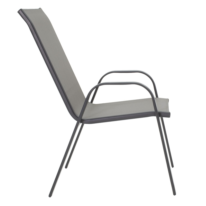 Set 3 buc masă și scaune de grădină Calan-Watson Gri 60x60x70 cm