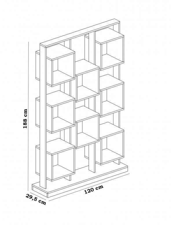 Biblioteca Edge - Alb, Negru