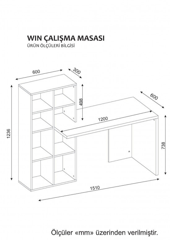 Birou Win Alb-Walnut