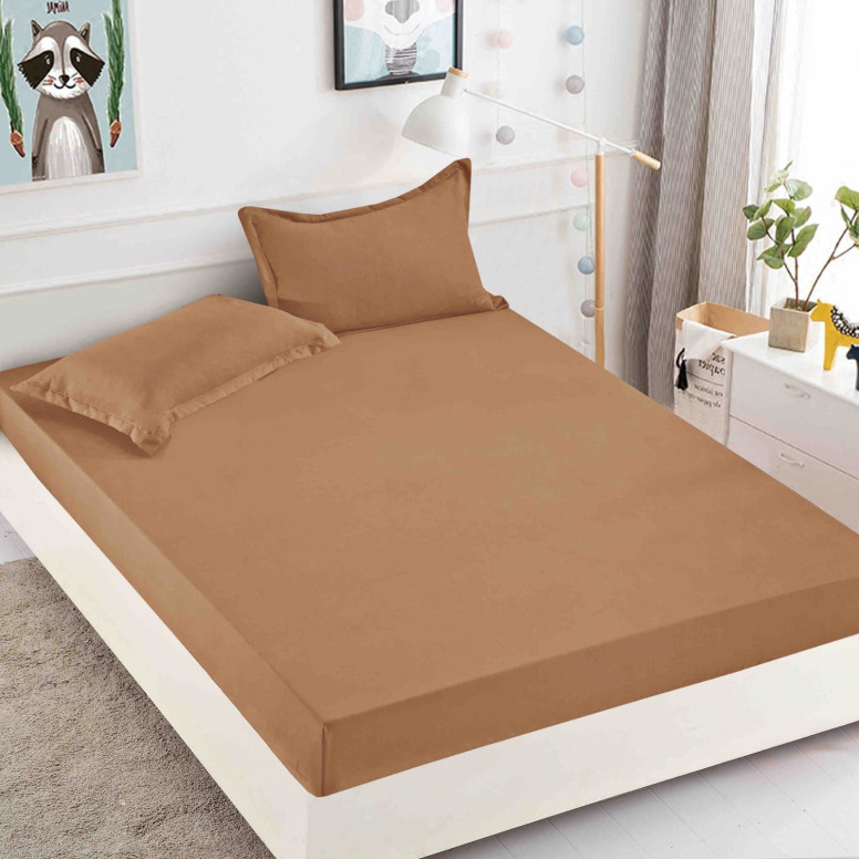Cearsaf de pat cu elastic si 2 fete de perna Hamlig 180x200cm (Finet)