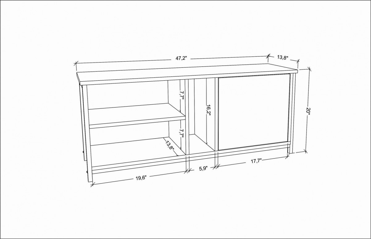 Comoda TV Neola - Negru, Oak