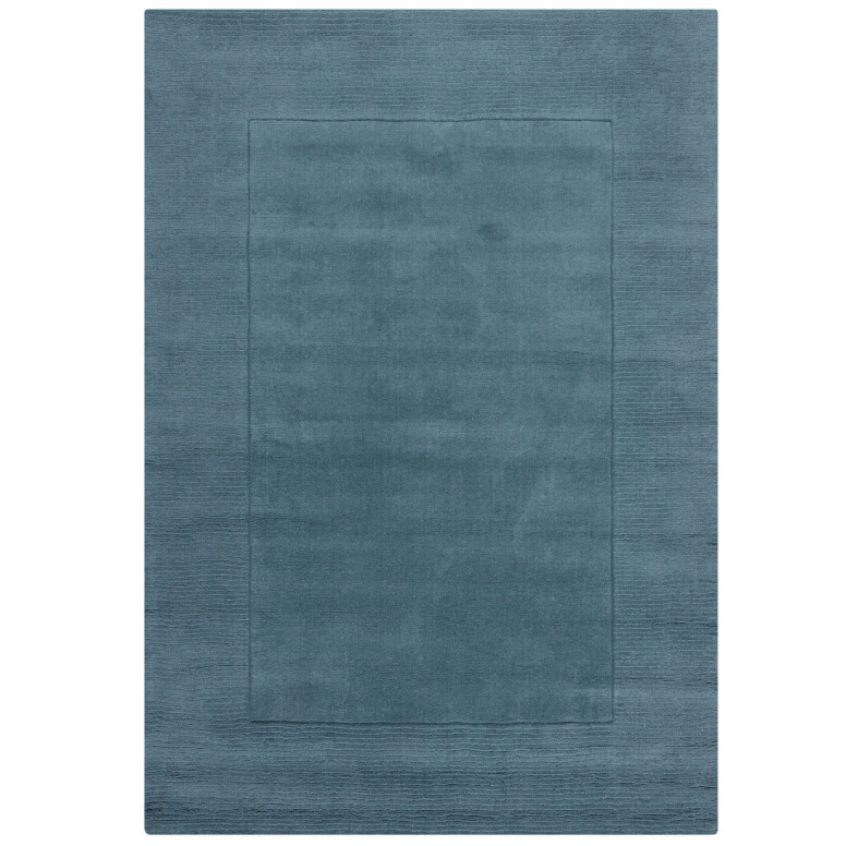 Covor Textured Wool Border Albastru 160X230 cm, Flair Rugs