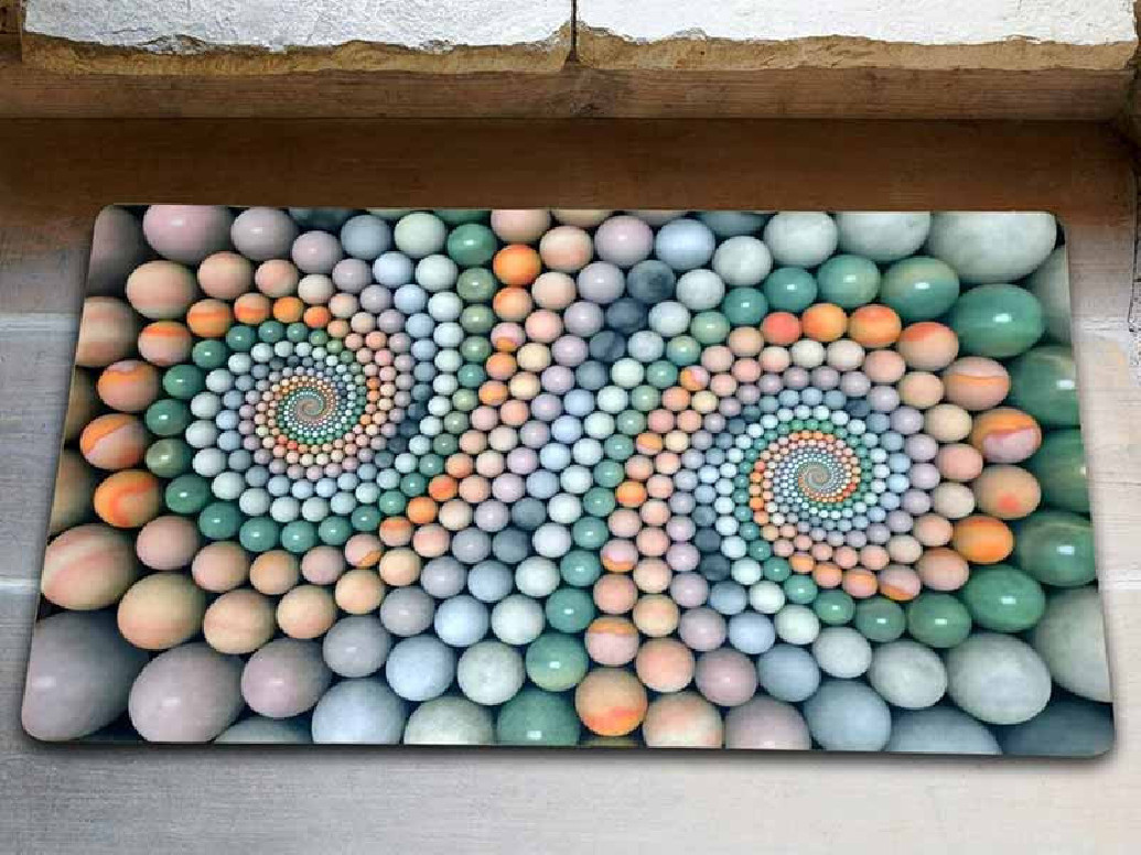 Covoras Intrare Colored Beads, 40x60 cm, Cauciucat