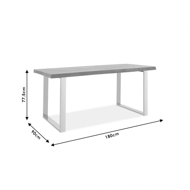 Masa Falan Antic Gri 90x77.5 cm