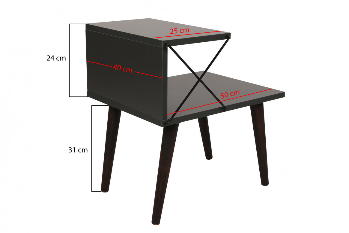 Noptiera Cross - Antracit - 2 | YEO