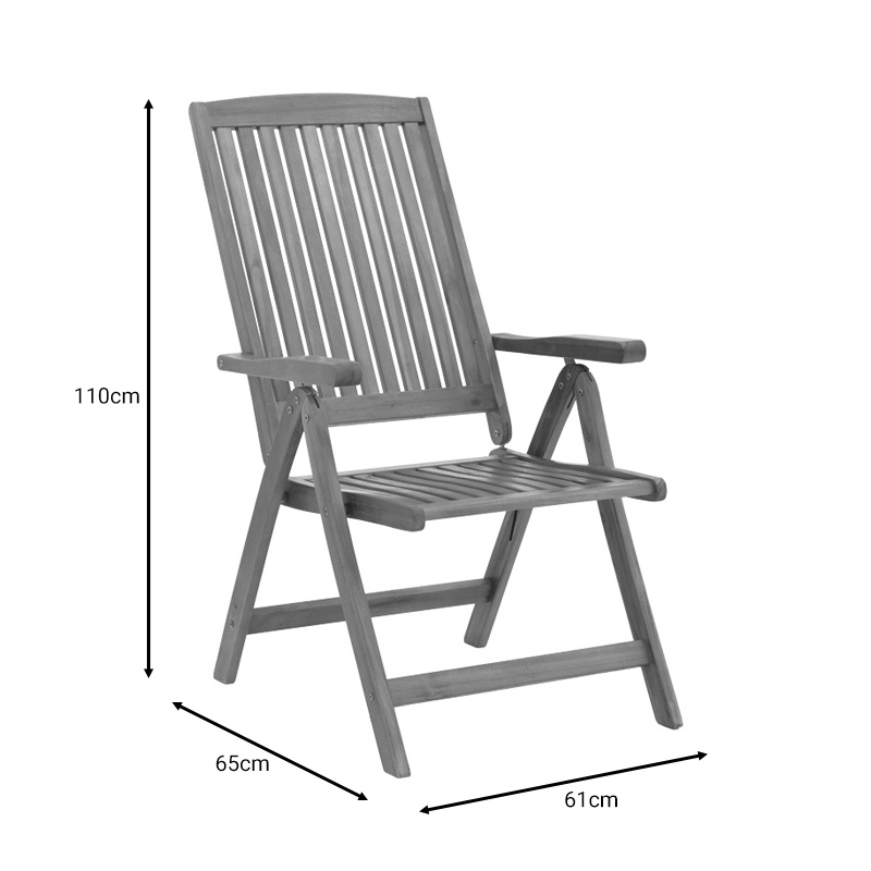 Set 5 buc masă și scaune de grădină Zerco-Falov Maro 130x80x72 cm