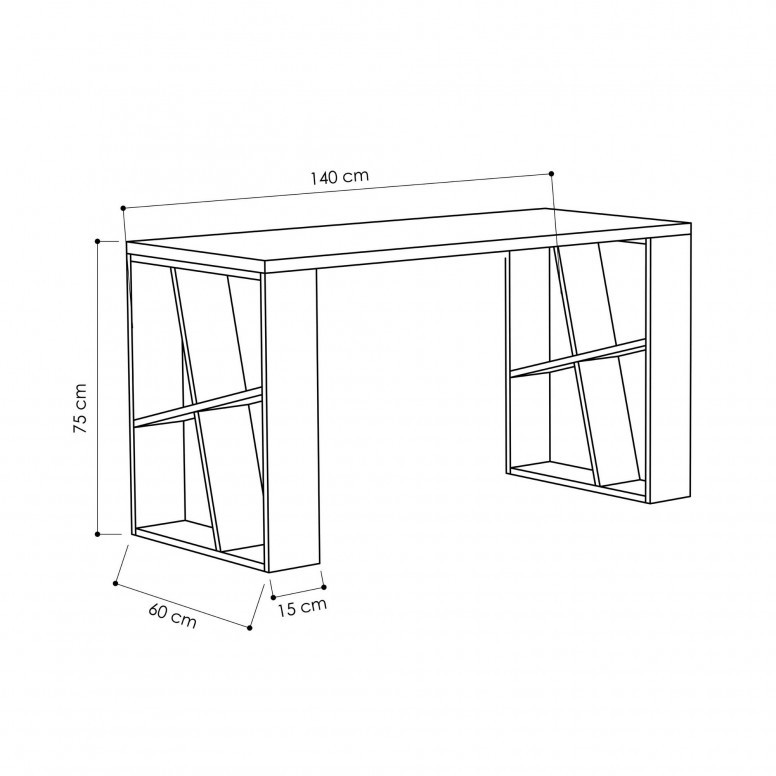 Birou Honey Alb-Oak