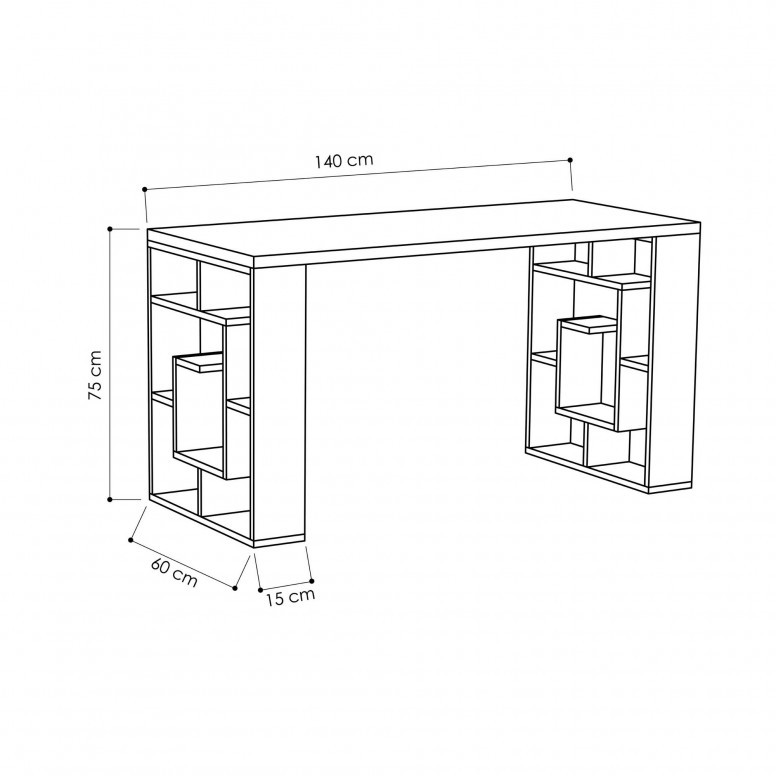 Birou Maze Alb-Oak