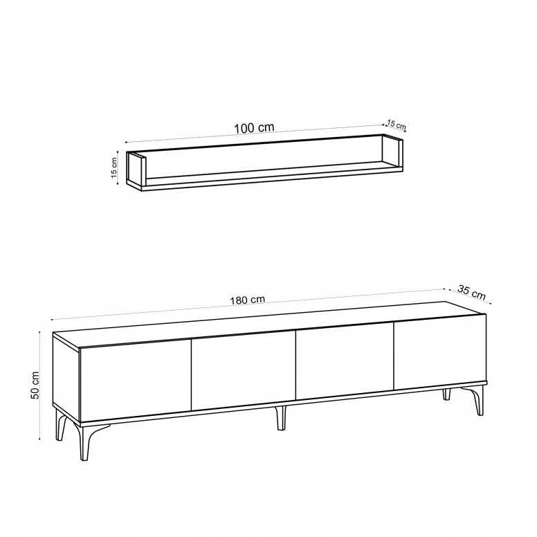 Comoda TV Primo - Sapphire Oak