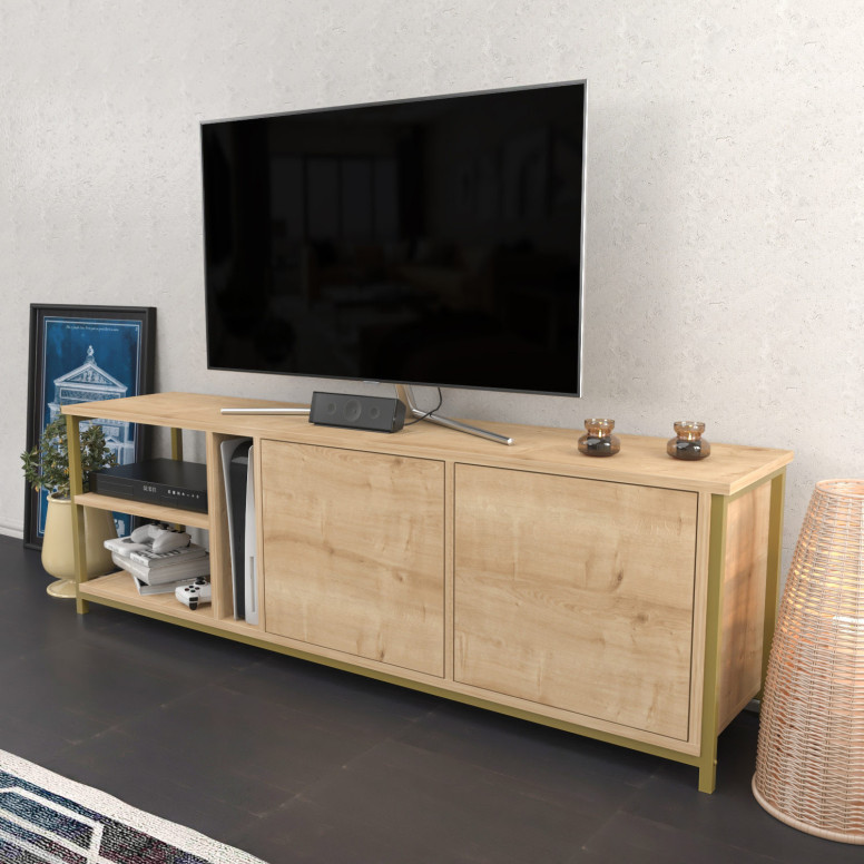 Comoda TV Primrose - Oak, Gold