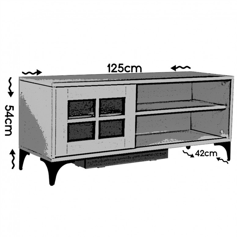 Comoda TV Revival 125Lk - Oak