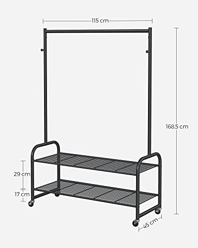 Cuier, Songmics, Negru, 120x45x167.5 cm