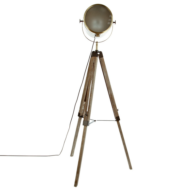 Lampadar reglabil Mads, E27 bronz-maro, 62.5x57x150 cm