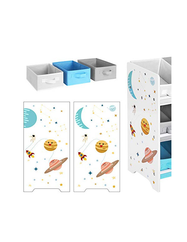 Raft pentru depozitare, Songmics, Copii, 9 cuburi, 62 x 29 x 60 cm