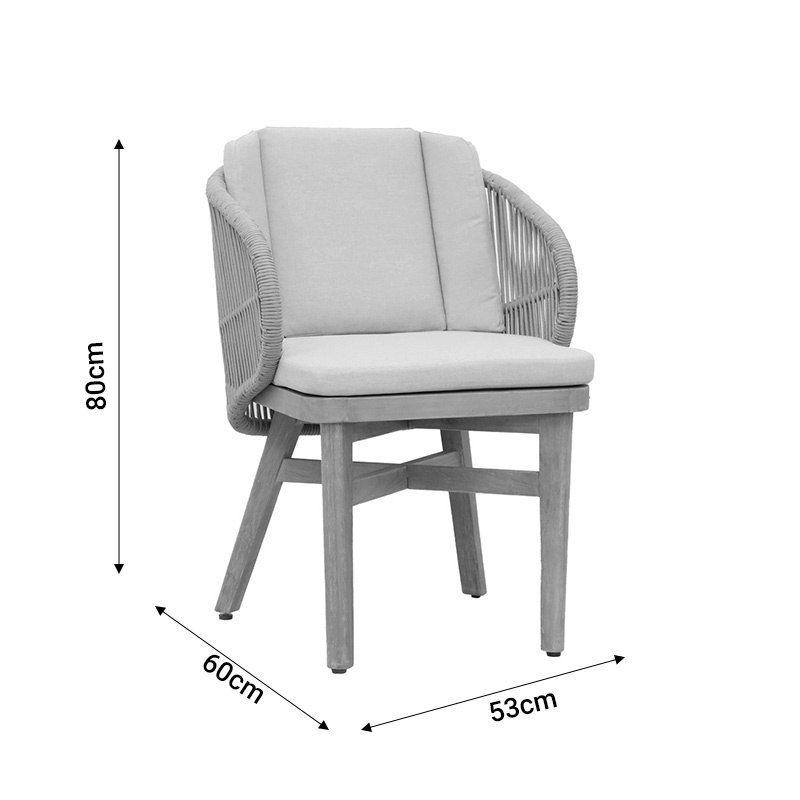 Set 7 buc masă și scaune de grădină Malibu-Farem Bej 170x90x75.5 cm