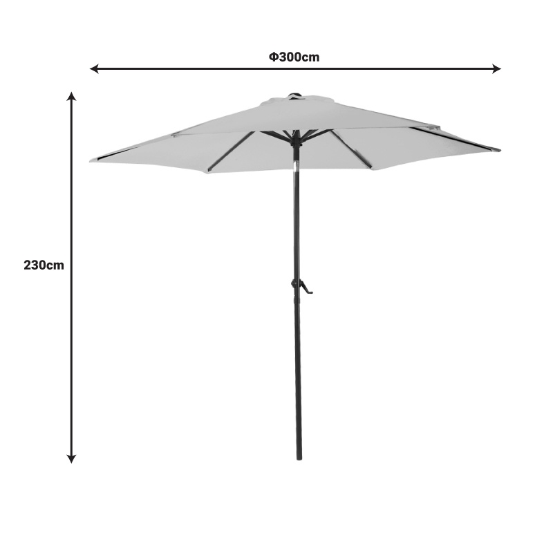 Umbrelă de grădină Frow Gri 300x300x230 cm