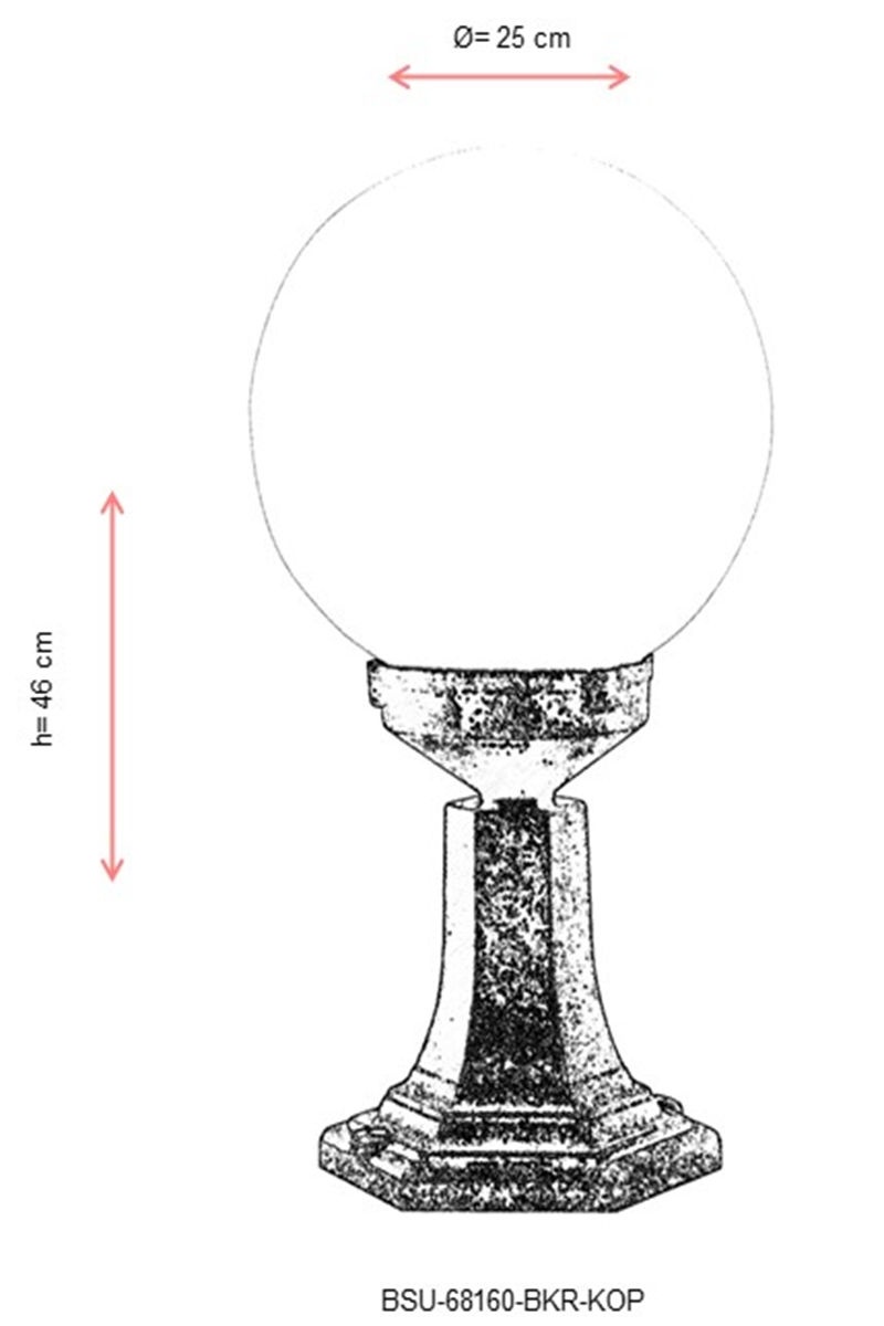 Aplica de perete exterior KOP Maro 46x25 cm