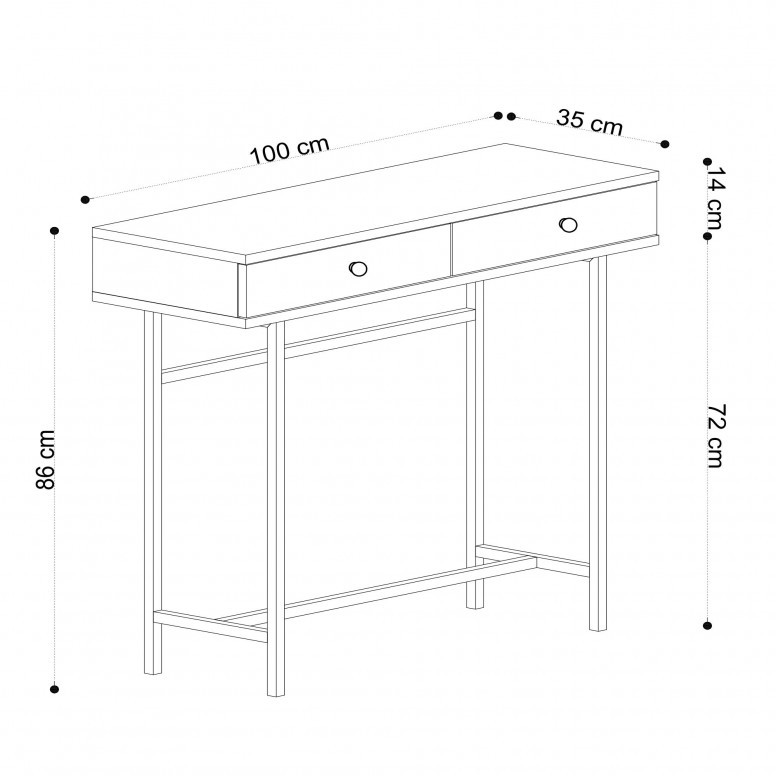 Consola Esta Oak-Negru