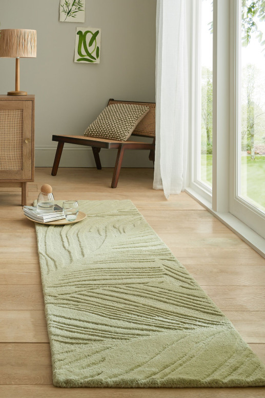 Covor traversă Lino Leaf Verde Sage 60X230 cm, Flair Rugs