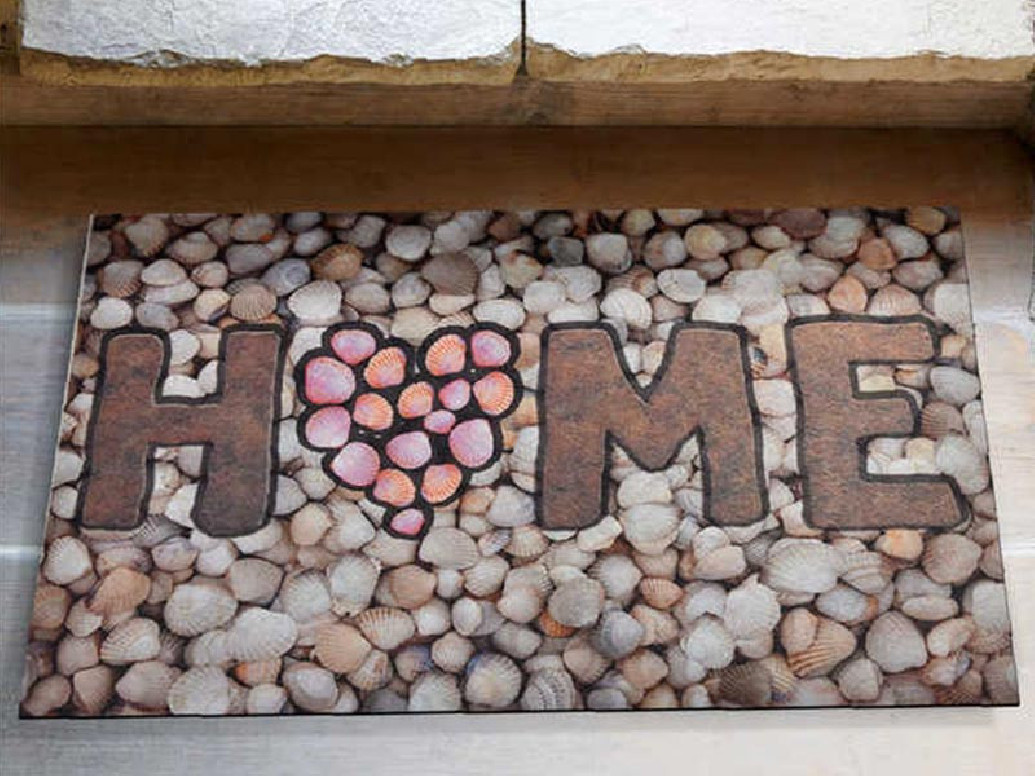 Covoras Intrare Home Stone, 40x60 cm, Cauciucat