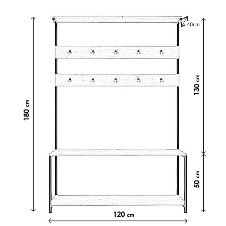 Cuier pentru Hol Portmanto Ava L1303