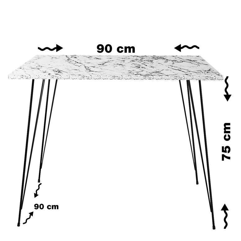 Masa Sandalf Square - Walnut