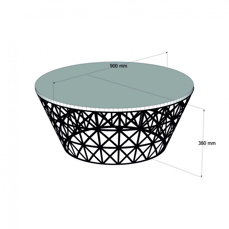 Masuta de Cafea Stil Metal Ferforje - Crem