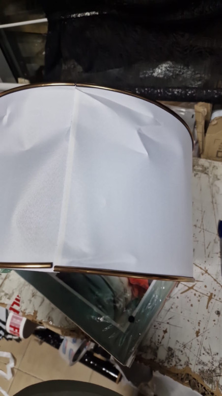 RESIGILAT: Lampadar PWL-1062, E27 auriu-alb, 38x155 cm
