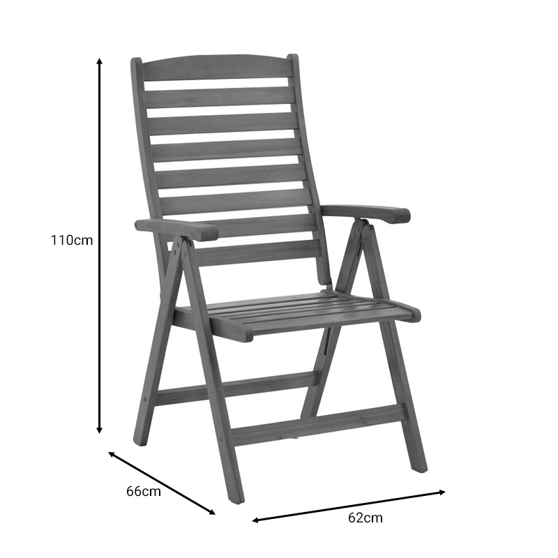 Set 5 buc masă și scaune de grădină Warmo-Falov Maro 130x80x72 cm