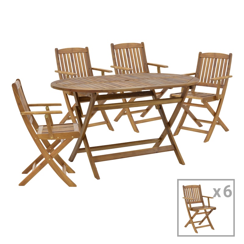 Set 7 buc masă și scaune de grădină Recofly-Falov Maro 130x80x72 cm