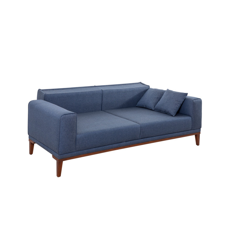 Set canapea extensibilă și fotoliu Liones, Albastru inchis