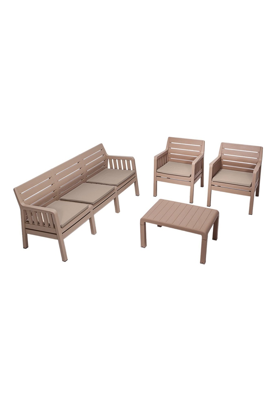 Set de gradina Lara 311S Takim Cappuccino 190x79x65 cm