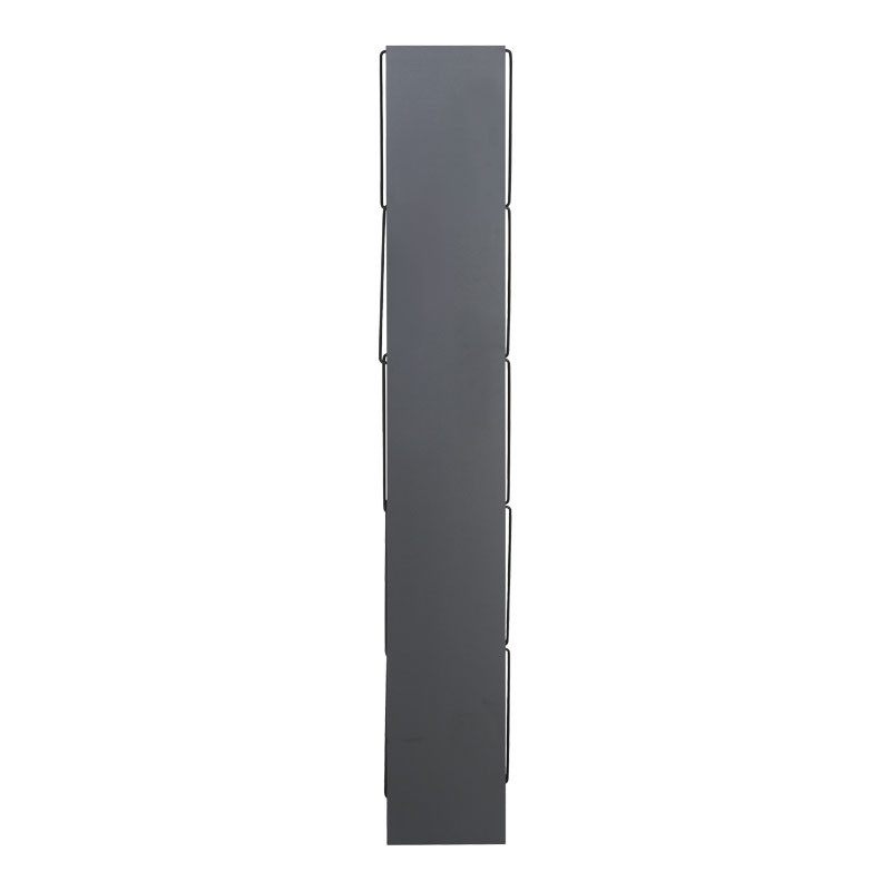 Biblioteca mini Tars gri inchis - negru 50x22x150cm