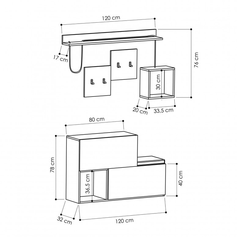 Cuier Hol Holdon Antracit-Sonomo