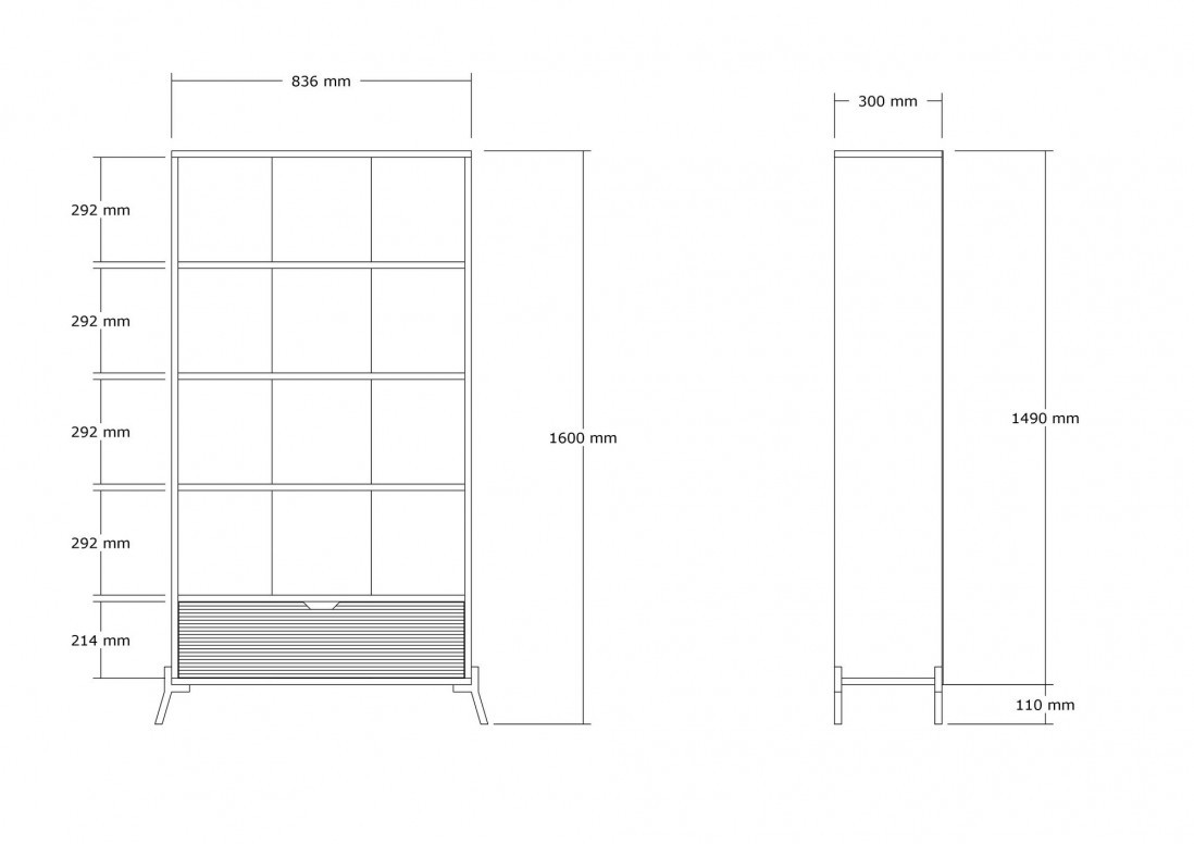 Biblioteca Numana - Sapphire Oak, Antracite