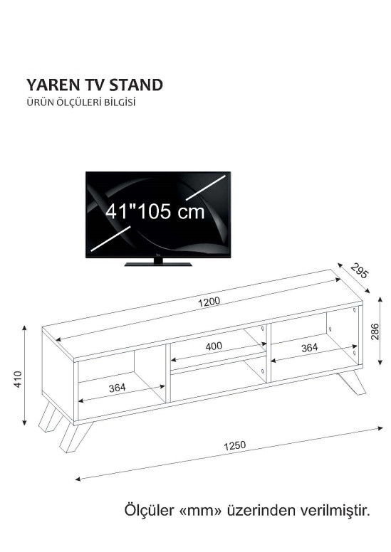 Comoda TV Yaren - Alb