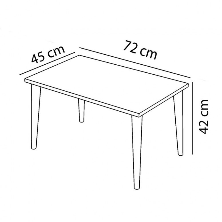 Masuta de Cafea Zahar Alb 72x45x42 cm