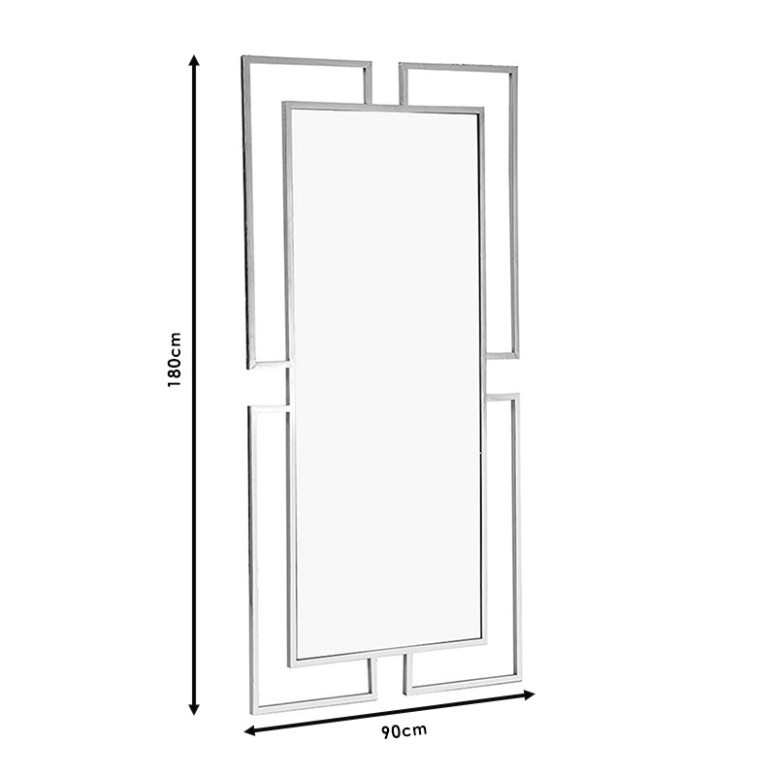 Oglinda de perete Focus 20300 Argintiu 90x2x180cm