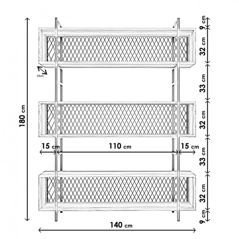 Raft Polivalent Duvar 1158 Walnut