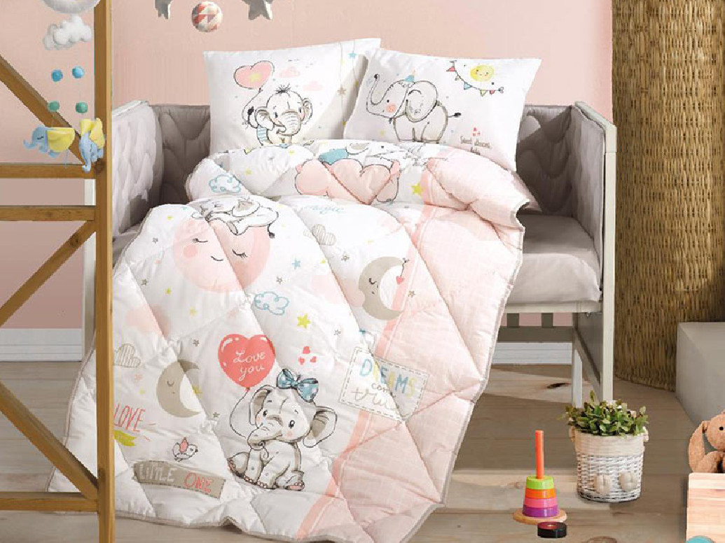 Set Complet Lenjerie Patut Bebe Sweet Dreams (Bumbac 100%)